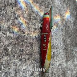 1950 Masudaya V-1 USAF Sparkling Space Ship Rocket Rare Vintage Tin Friction Toy