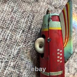 1950 Masudaya V-1 USAF Sparkling Space Ship Rocket Rare Vintage Tin Friction Toy