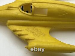 1950's PYRO SPACE SCOUT X-100 HARD PLASTIC Yellow SPACESHIP Vintage Toy Lot A2