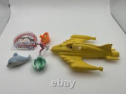 1950's PYRO SPACE SCOUT X-100 HARD PLASTIC Yellow SPACESHIP Vintage Toy Lot A2