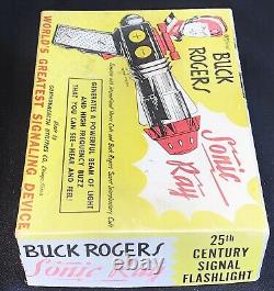 1950's Vintage Buck Rogers Sonic Ray Gun Space Toy in Original Box Collector Toy