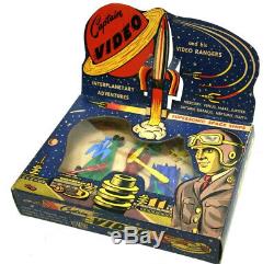 1950s Vintage Captain Video & Rangers Spaceship Set Boxed Mint New Display Flap