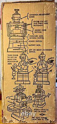 1956 USA MARX ELECTRIC ROBOT and SON with 2-tools to Battery Operated Space Toy