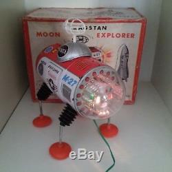 1960's VINTAGE MOON EXPLORER M-27 Tin Toy JAPAN by YONEZAWA space robot