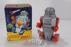 1960's Vintage Noguchi Space Mighty Robot Wind Up Astronaut Tin & Plastic Toy