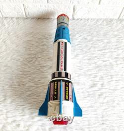 1960s Apollo-X Moon Challlenger Tinplate Rocket Space Toy TN Nomura Japan TOY906