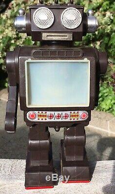 1960s Vintage HORIKAWA SH Toy Robot SUPER SPACE COMMANDER with TV Japan WORKS 50%