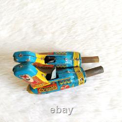 1960s Vintage Kranti Sparkling Space Gun Tin Toy Working Nice Set of 2 TOY429