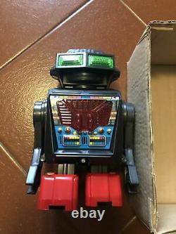 1960s Vintage Mr Galaxy Junior Toys Japan Tin Toy Robot Space Battery Op + Box