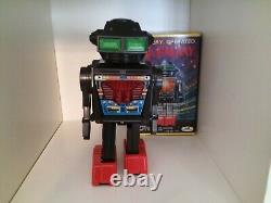 1960s Vintage Mr Galaxy Junior Toys Japan Tin Toy Robot Space Battery Op + Box