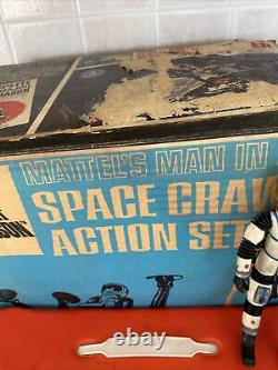 1966 Mattel Major Matt Mason SPACE CRAWLER Action Set with satellite locker LOOK