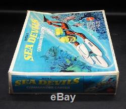 1969 vintage Mattel SEA DEVILS Commander Carter figure set with original box RARE
