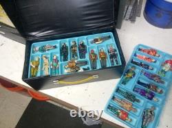 1970s Vintage Space Case 5 Trays Filled With 61 Lanards Action Figures