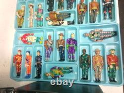 1970s Vintage Space Case 5 Trays Filled With 61 Lanards Action Figures