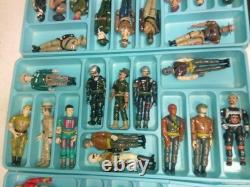 1970s Vintage Space Case 5 Trays Filled With 61 Lanards Action Figures