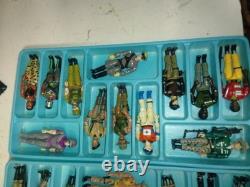 1970s Vintage Space Case 5 Trays Filled With 61 Lanards Action Figures