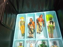 1970s Vintage Space Case 5 Trays Filled With 61 Lanards Action Figures