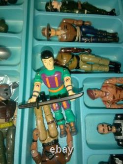 1970s Vintage Space Case 5 Trays Filled With 61 Lanards Action Figures