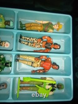 1970s Vintage Space Case 5 Trays Filled With 61 Lanards Action Figures
