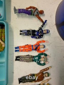 1970s Vintage Space Case 5 Trays Filled With 61 Lanards Action Figures