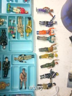 1970s Vintage Space Case 5 Trays Filled With 61 Lanards Action Figures