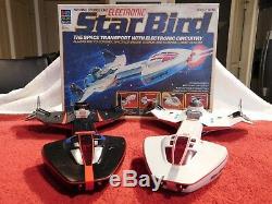 2 X Vintage Milton Bradley SB-450 Electronic Star Bird Toy Space Ship withGUN