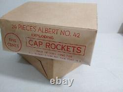 24 Vintage Cap Rocket Ship Space Toys R L Albert & Son store display box 1950s
