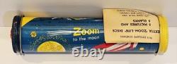 3-vintage Outer Space Flashlight Projector Works Tin Toy Space Toy Zoom-lite New