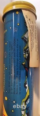 3-vintage Outer Space Flashlight Projector Works Tin Toy Space Toy Zoom-lite New