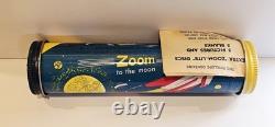 3-vintage Outer Space Flashlight Projector Works Tin Toy Space Toy Zoom-lite New