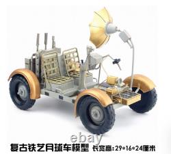 30CM Handmade Antique Vintage Space Lunar Rover Tin Metal Reproduction Model