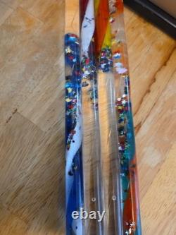 4 Vintage 1990s Glitter Tubes Wands Space/Sparkle Toys 11.5 Moon & Stars Read