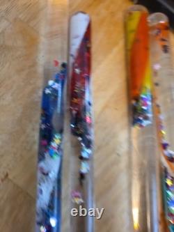 4 Vintage 1990s Glitter Tubes Wands Space/Sparkle Toys 11.5 Moon & Stars Read