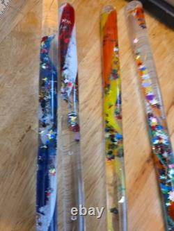 4 Vintage 1990s Glitter Tubes Wands Space/Sparkle Toys 11.5 Moon & Stars Read