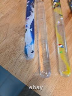 4 Vintage 1990s Glitter Tubes Wands Space/Sparkle Toys 11.5 Moon & Stars Read