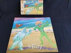 4 x VINTAGE 1964 THE OUTER LIMITS MB PUZZLES with BOXES 3 ARE COMPLETE VERY GOOD