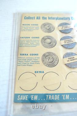 50's SPACE PATROL COIN Saturn Terra Moon Credits Ralston Cereal TV Show Premium