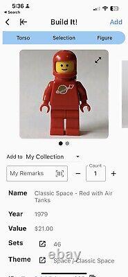 (9) Vintage Lego Spaceman Lot Classic Space Minifigures Astronaut Figures 80s