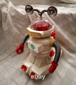 AMAZING VINTAGE GREEK LITHO BOX SPACE ROBOT GX-7 B/O BY SOLPA 70s