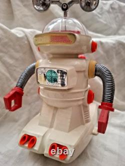 AMAZING VINTAGE GREEK LITHO BOX SPACE ROBOT GX-7 B/O BY SOLPA 70s