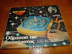 AMAZING VINTAGE GREEK SPACE ODYSSEY B/O UFO GAME BY AA FROM 70s NEW