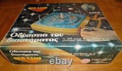 AMAZING VINTAGE GREEK SPACE ODYSSEY B/O UFO GAME BY AA FROM 70s NEW