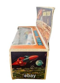 APOLLO MOON TREK MOTORIZED FLYING ROCKET IN BOX Vintage Space Toy Box Star Ship