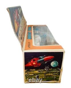 APOLLO MOON TREK MOTORIZED FLYING ROCKET IN BOX Vintage Space Toy Box Star Ship