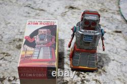 ATOM Robot Yoshiya KO Friction Powered Japanese Tinplate Toy Excellent Working