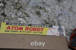 ATOM Robot Yoshiya KO Friction Powered Japanese Tinplate Toy Excellent Working