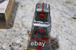 ATOM Robot Yoshiya KO Friction Powered Japanese Tinplate Toy Excellent Working
