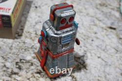 ATOM Robot Yoshiya KO Friction Powered Japanese Tinplate Toy Excellent Working