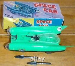 AUTO ESPACIAL ANTIGUO vintage space car toy WITH ORIGINAL BOX 60's 70's
