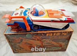 Amazing Vintage Space Red China Me 801 Lunar Explorer B/o Moon Car Litho Box